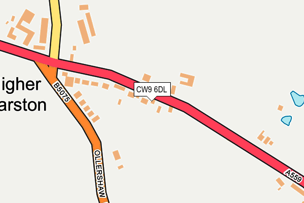 CW9 6DL map - OS OpenMap – Local (Ordnance Survey)