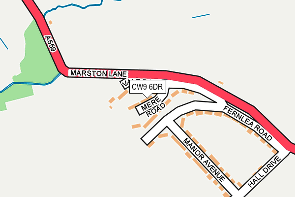 CW9 6DR map - OS OpenMap – Local (Ordnance Survey)