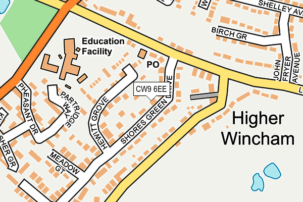 CW9 6EE map - OS OpenMap – Local (Ordnance Survey)