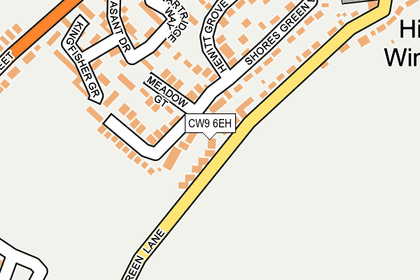 CW9 6EH map - OS OpenMap – Local (Ordnance Survey)