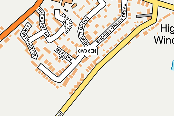 CW9 6EN map - OS OpenMap – Local (Ordnance Survey)
