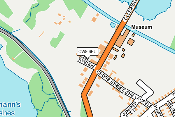 CW9 6EU map - OS OpenMap – Local (Ordnance Survey)