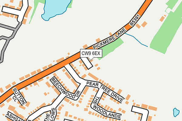 CW9 6EX map - OS OpenMap – Local (Ordnance Survey)