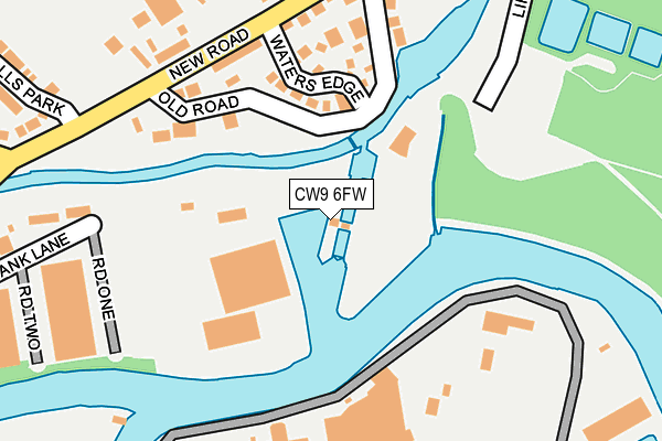 CW9 6FW map - OS OpenMap – Local (Ordnance Survey)