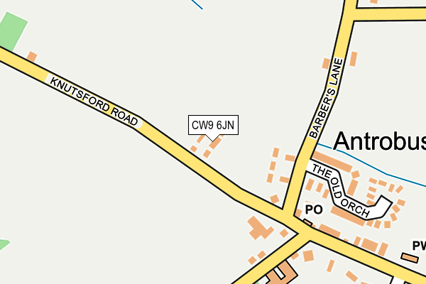 CW9 6JN map - OS OpenMap – Local (Ordnance Survey)