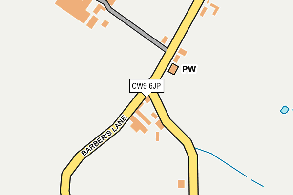 CW9 6JP map - OS OpenMap – Local (Ordnance Survey)