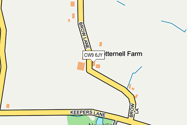 CW9 6JY map - OS OpenMap – Local (Ordnance Survey)