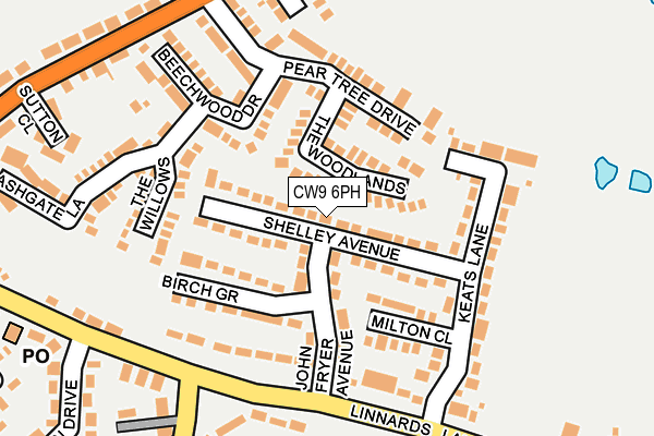 CW9 6PH map - OS OpenMap – Local (Ordnance Survey)