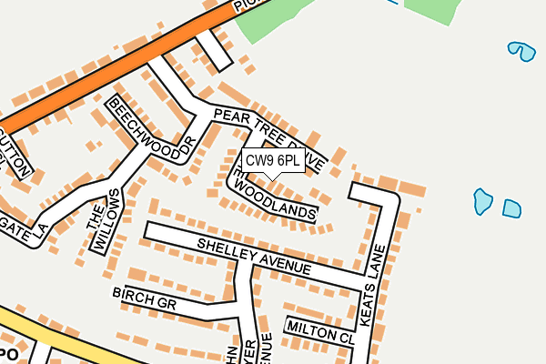 CW9 6PL map - OS OpenMap – Local (Ordnance Survey)