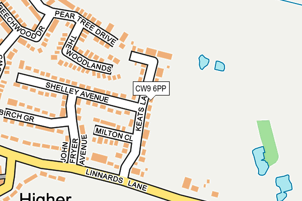 CW9 6PP map - OS OpenMap – Local (Ordnance Survey)