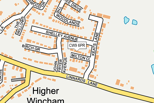 CW9 6PR map - OS OpenMap – Local (Ordnance Survey)