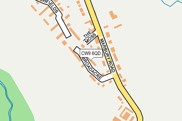 CW9 6QD map - OS OpenMap – Local (Ordnance Survey)