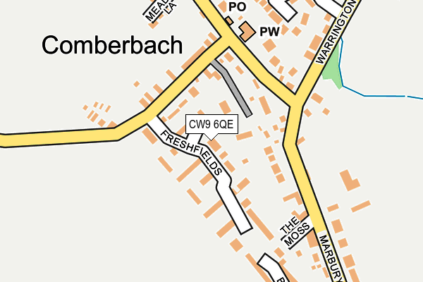 CW9 6QE map - OS OpenMap – Local (Ordnance Survey)