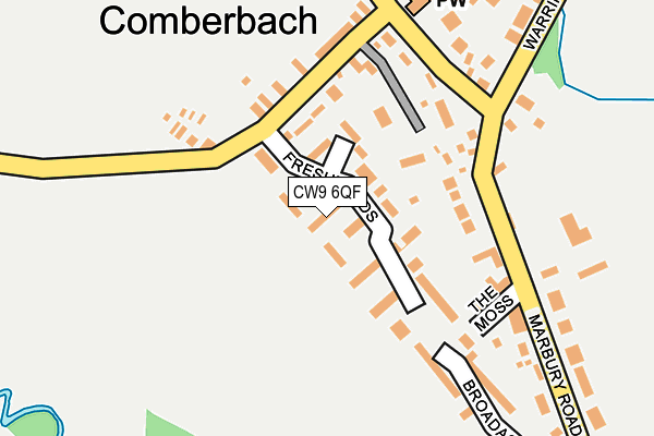 CW9 6QF map - OS OpenMap – Local (Ordnance Survey)