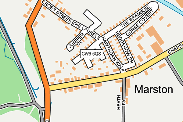 CW9 6QS map - OS OpenMap – Local (Ordnance Survey)