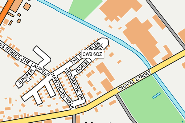 CW9 6QZ map - OS OpenMap – Local (Ordnance Survey)