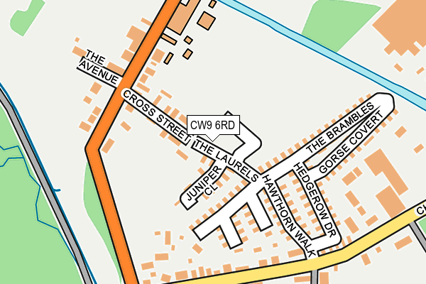 CW9 6RD map - OS OpenMap – Local (Ordnance Survey)