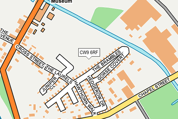 CW9 6RF map - OS OpenMap – Local (Ordnance Survey)