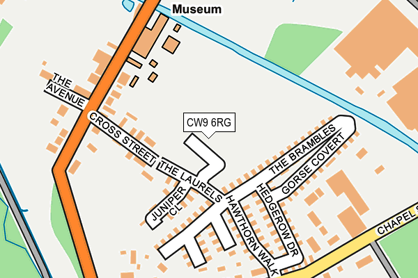CW9 6RG map - OS OpenMap – Local (Ordnance Survey)