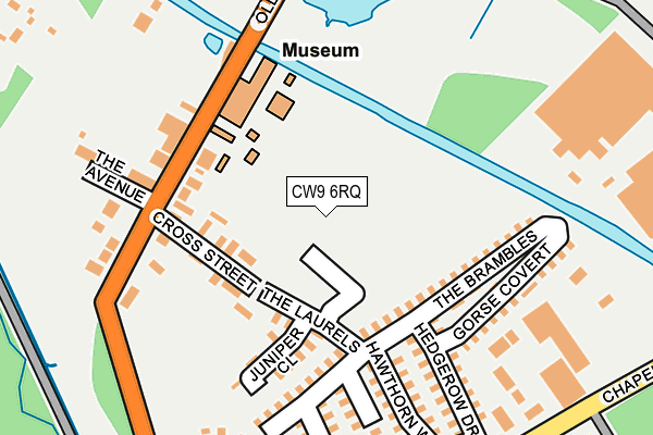 CW9 6RQ map - OS OpenMap – Local (Ordnance Survey)