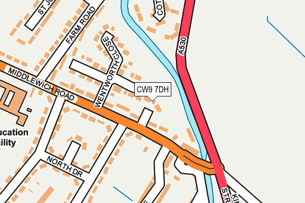 CW9 7DH map - OS OpenMap – Local (Ordnance Survey)