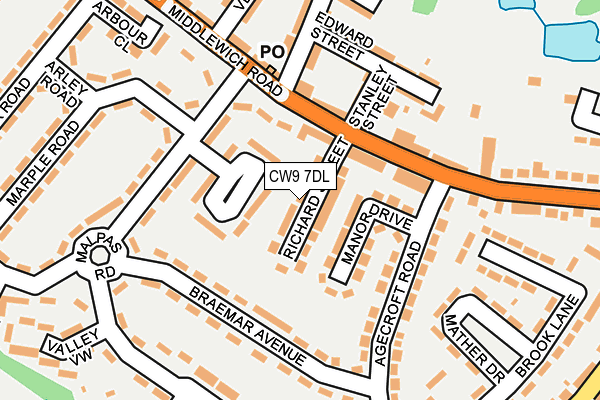 CW9 7DL map - OS OpenMap – Local (Ordnance Survey)