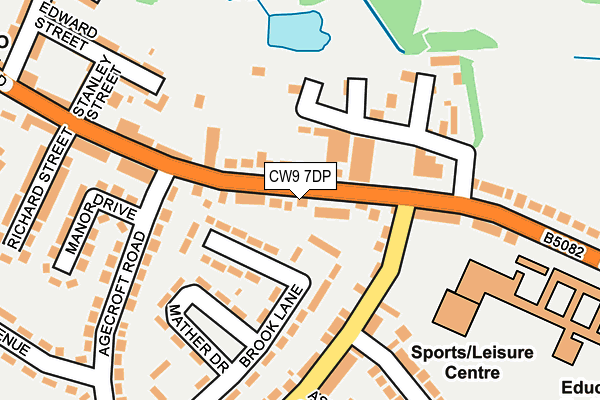 CW9 7DP map - OS OpenMap – Local (Ordnance Survey)