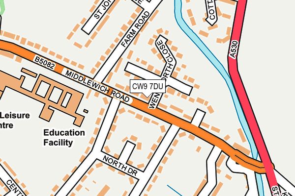 CW9 7DU map - OS OpenMap – Local (Ordnance Survey)