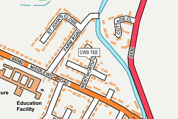 CW9 7EE map - OS OpenMap – Local (Ordnance Survey)