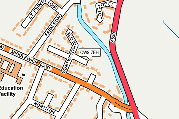 CW9 7EH map - OS OpenMap – Local (Ordnance Survey)