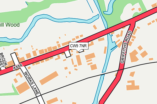 CW9 7NR map - OS OpenMap – Local (Ordnance Survey)