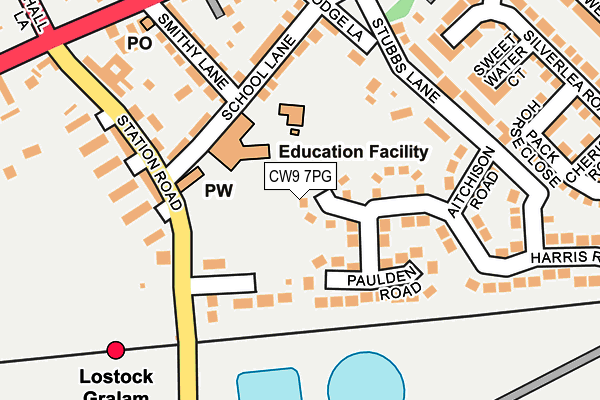 CW9 7PG map - OS OpenMap – Local (Ordnance Survey)