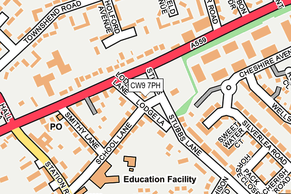 CW9 7PH map - OS OpenMap – Local (Ordnance Survey)