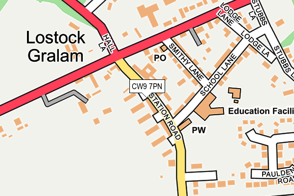 CW9 7PN map - OS OpenMap – Local (Ordnance Survey)