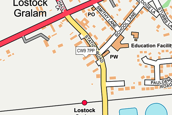 CW9 7PP map - OS OpenMap – Local (Ordnance Survey)