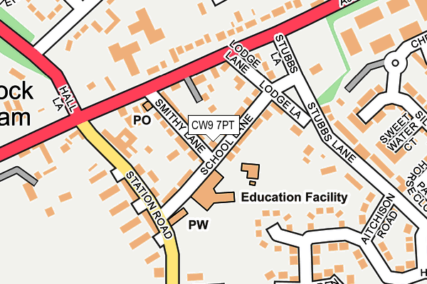 CW9 7PT map - OS OpenMap – Local (Ordnance Survey)