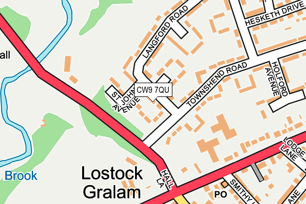 CW9 7QU map - OS OpenMap – Local (Ordnance Survey)