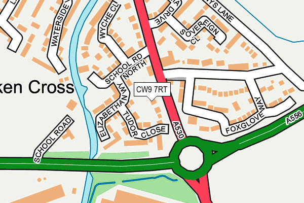 CW9 7RT map - OS OpenMap – Local (Ordnance Survey)