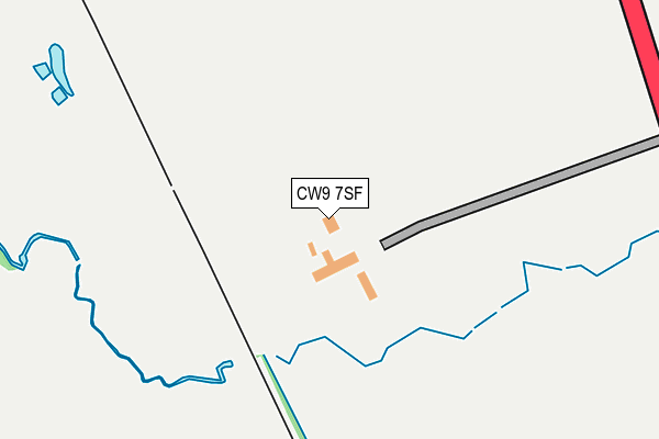 CW9 7SF map - OS OpenMap – Local (Ordnance Survey)