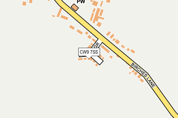 CW9 7SS map - OS OpenMap – Local (Ordnance Survey)