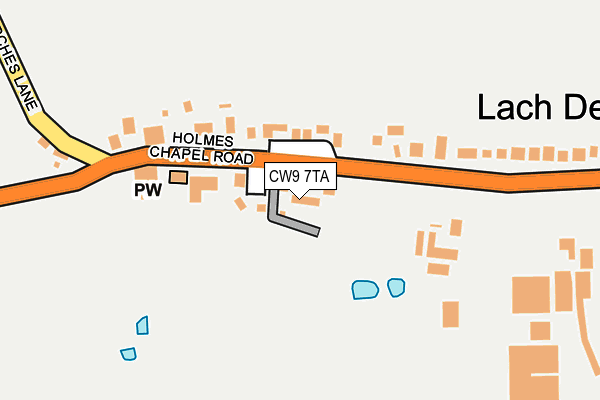 CW9 7TA map - OS OpenMap – Local (Ordnance Survey)