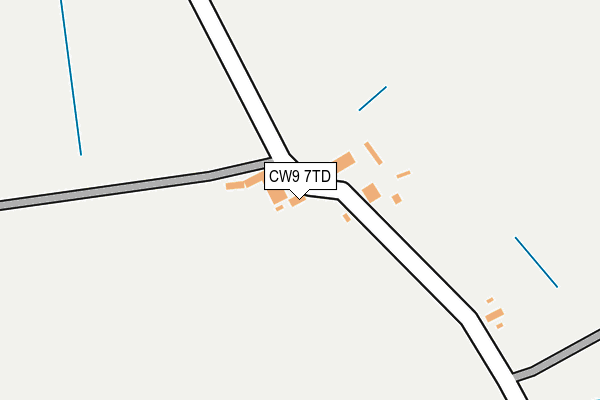 CW9 7TD map - OS OpenMap – Local (Ordnance Survey)