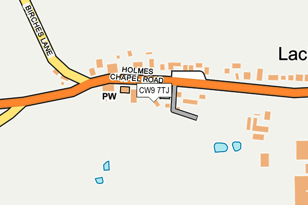 CW9 7TJ map - OS OpenMap – Local (Ordnance Survey)