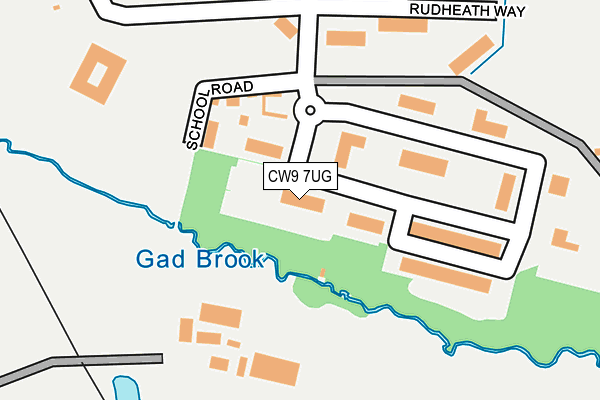 CW9 7UG map - OS OpenMap – Local (Ordnance Survey)