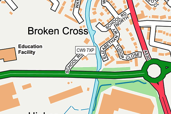 CW9 7XP map - OS OpenMap – Local (Ordnance Survey)