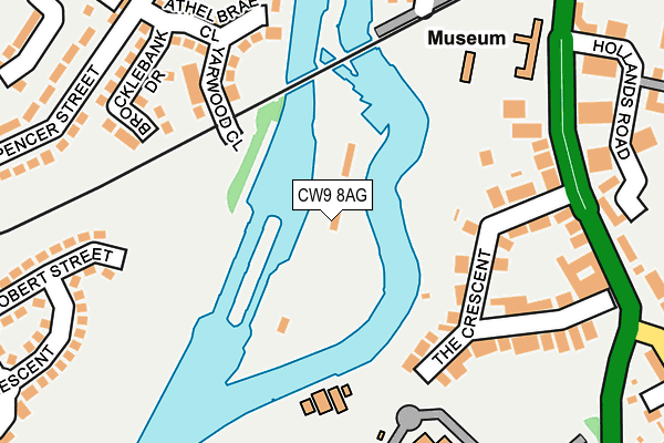 CW9 8AG map - OS OpenMap – Local (Ordnance Survey)