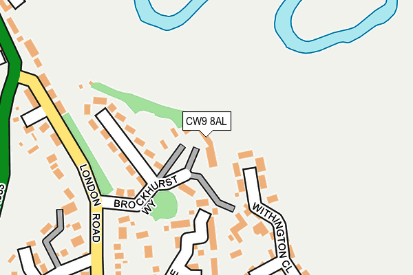 CW9 8AL map - OS OpenMap – Local (Ordnance Survey)