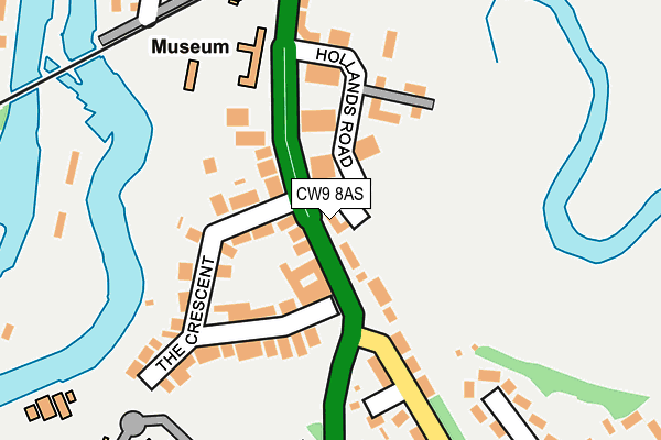 CW9 8AS map - OS OpenMap – Local (Ordnance Survey)