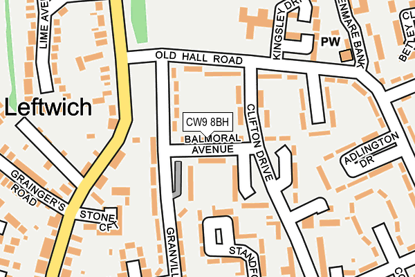 CW9 8BH map - OS OpenMap – Local (Ordnance Survey)