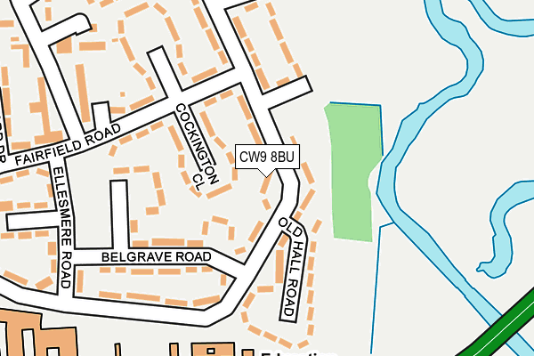 CW9 8BU map - OS OpenMap – Local (Ordnance Survey)